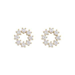 Snö Of Sweden Lurie Round Earring Gold/Clear