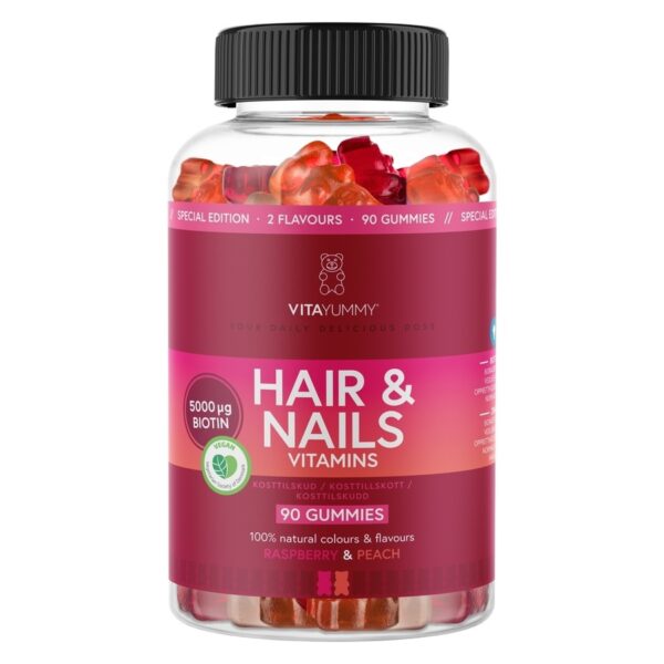 Vitayummy Hair & Nails Mix Raspberry & Peach 90pcs