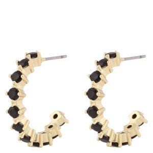 Snö Of Sweden Trinnie Small Oval Earring Gold/Black