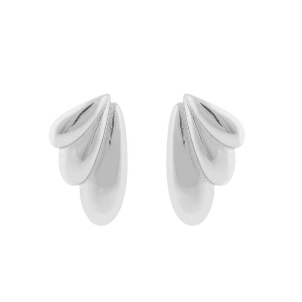 Snö Of Sweden Dakota Wide Drop Earring Plain Silver