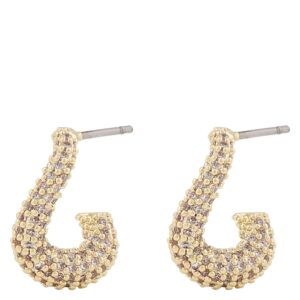 Snö Of Sweden Naomi Small Irregular Oval Earring Gold/Clear