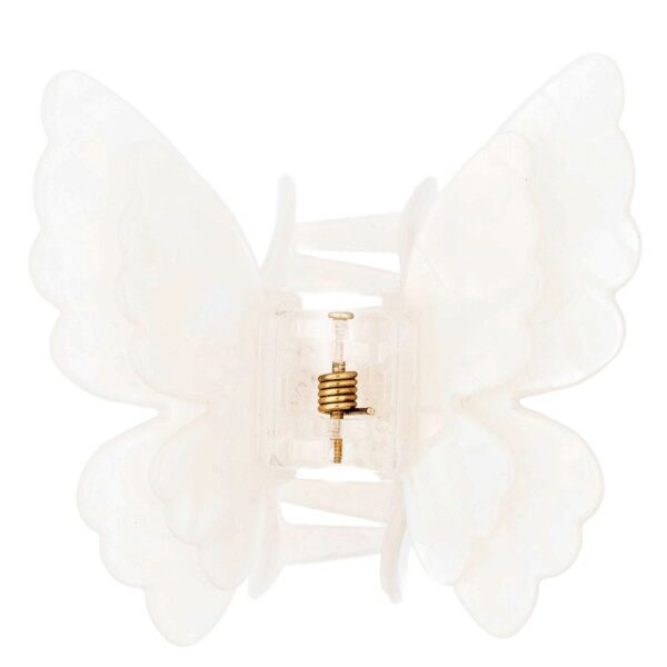 DARK Butterfly Hair Claw White