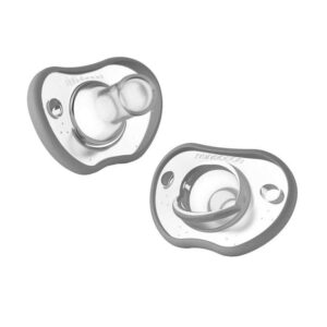 Nanobébé Flexy Pacifier Grey 0-3m 2pcs