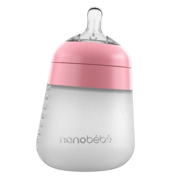 Nanobébé Flexy Silicone Baby Bottle Pink 270ml