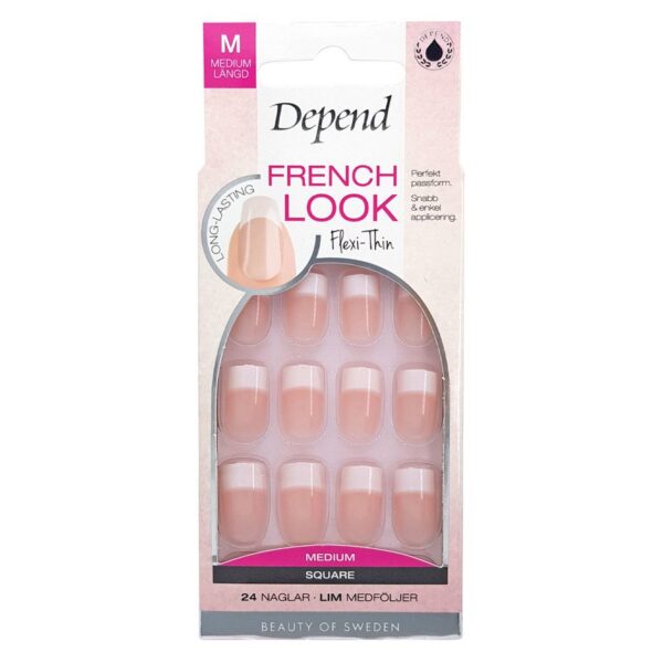 Depend French Look PinkMedium Square 24pcs