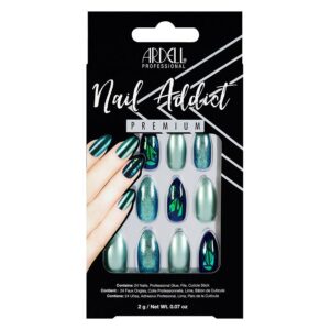 Ardell Nail Addict Green Glitter Chrome