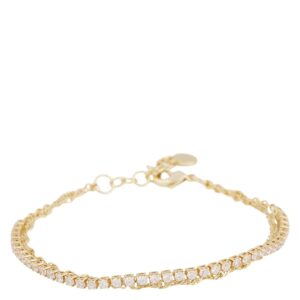 Snö Of Sweden Mayfair Stone Double Bracelet Gold/Clear