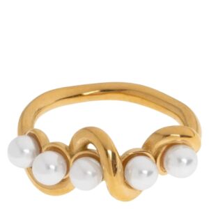 Timi Of Sweden Estelle Pearl Ring Size 17