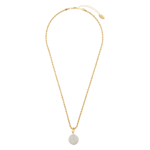 Orelia Jewellery Flat Pearl & Rope Chain Necklace