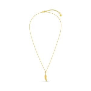 Orelia Jewellery Pave Leaf Charm Necklace