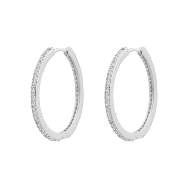 Snö Of Sweden Essence Ring Earring Silver/Clear 30mm