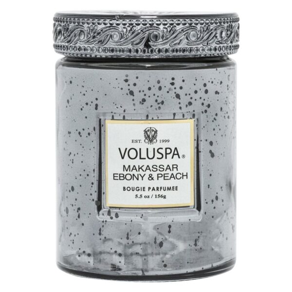 Voluspa Vermeil Collection Small Jar Candle Makassar Ebony & Peac