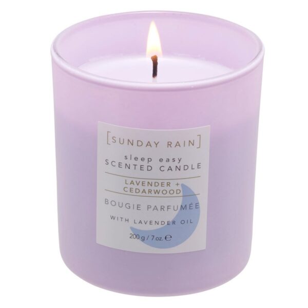 Sunday Rain Sleep Easy Scented Candle Lavender & Cedarwood 200g