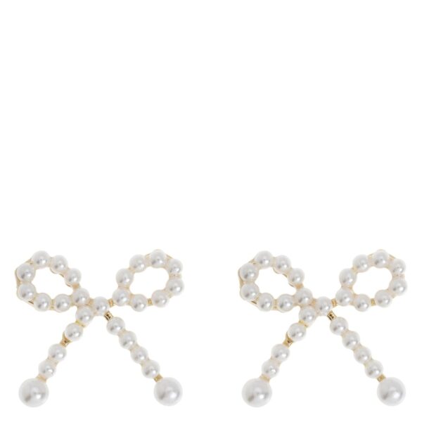 Timi Of Sweden Juliette Cute Pearl Bow Stud Earrings