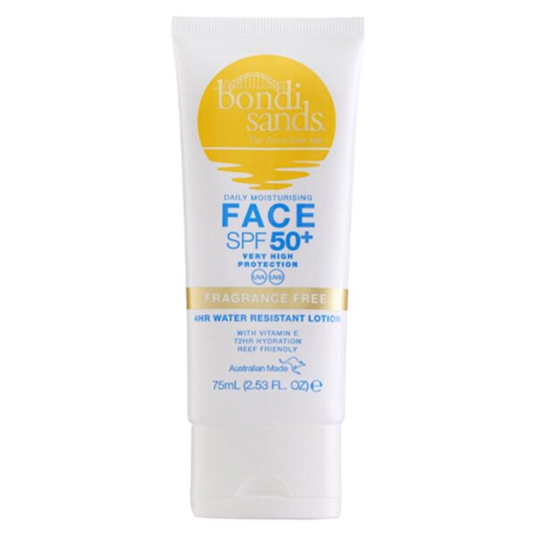 Bondi Sands Fragrance Free Face Sunscreen Lotion SPF50 75ml