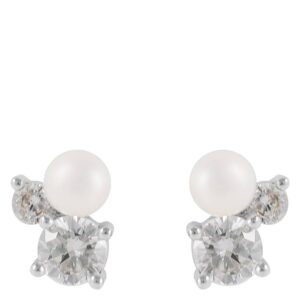 Snö Of Sweden Mayfair Small Irregular Pearl Earring Silver/White