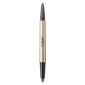 Iconic London Eyeliner Duo Smokey Eye Juniper Green 1