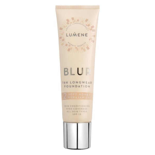 Lumene Blur 16H Longwear Foundation SPF 15 30 ml ─ 2 Soft Honey