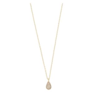 Snö Of Sweden Naomi Drop Pendant Necklace Gold/Clear 45cm