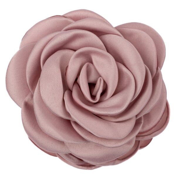 DARK Satin Rose Hair Claw Light Rose