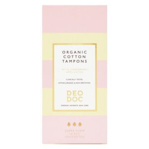 DeoDoc Organic Cotton Tampons with Applicator Super 14pcs