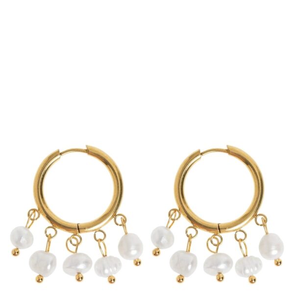 Timi Of Sweden Estelle Pearl Hoop Earrings