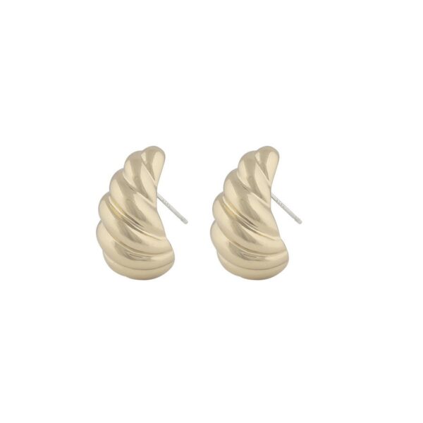 Snö Of Sweden Yenni Twist Small Earrings Plain Gold Onesize