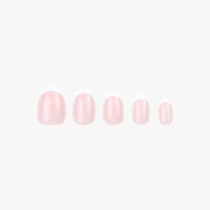 Reusable Press-On Nails Classic French Almond 30 stk