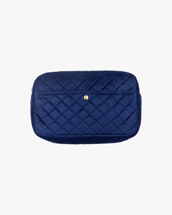 Velvet Beauty Bag Midnight Blue Large