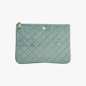 Velvet Clutch Mint Green