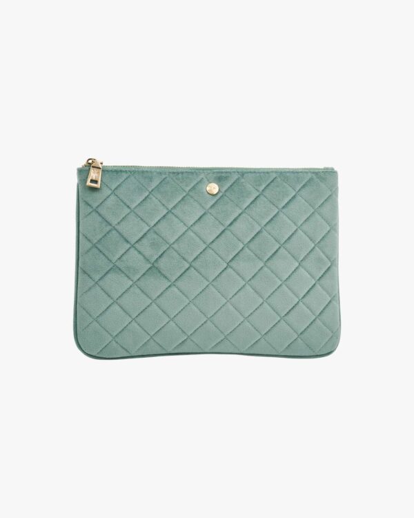 Velvet Clutch Mint Green