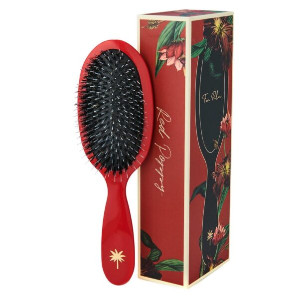 Fan Palm Hair Brush Red Poppy Medium