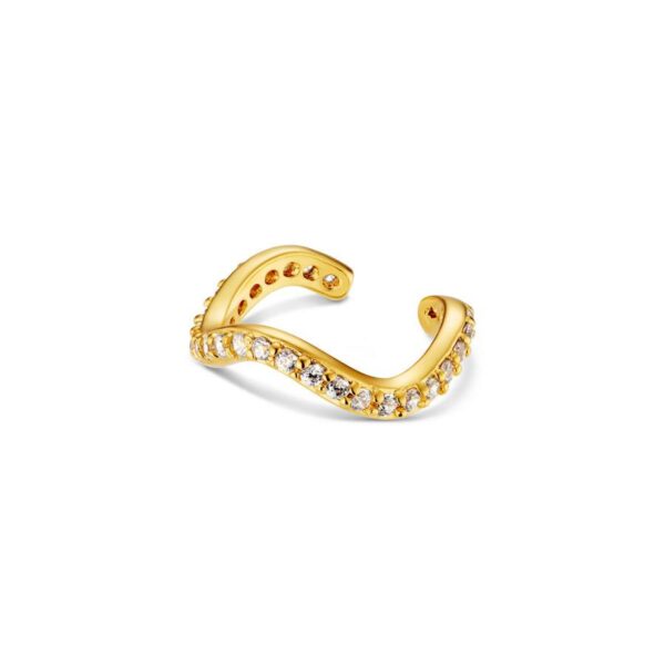 Orelia Jewellery Fine Pave Wave Ear Cuff