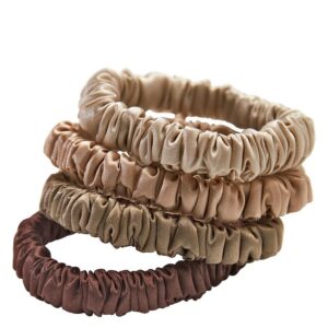 Lenoites Mulberry Silk Skinny Scrunchies