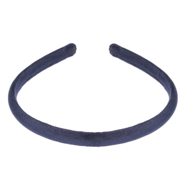 DARK Velvet Hairband Thin Navy Blue