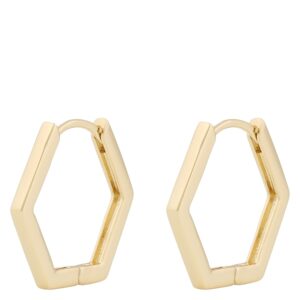 Snö Of Sweden Tina Facet Ring Earring Plain Gold