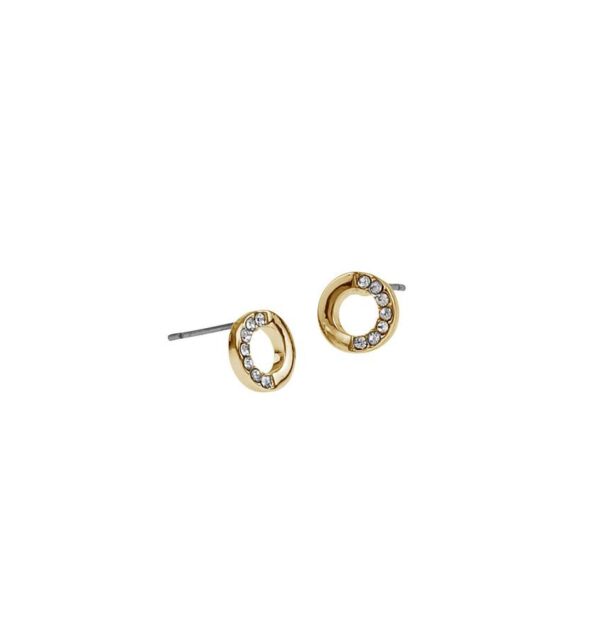 Snö Of Sweden Colline Small Earring Gold/Clear 8mm