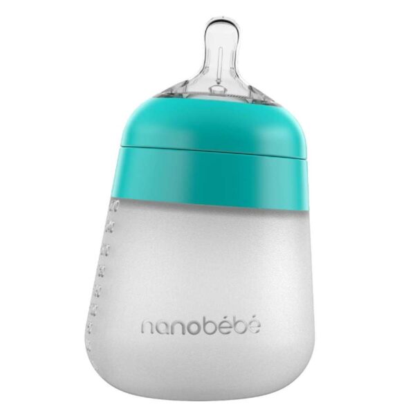 Nanobébé Flexy Silicone Baby Bottle Turquoise 270ml