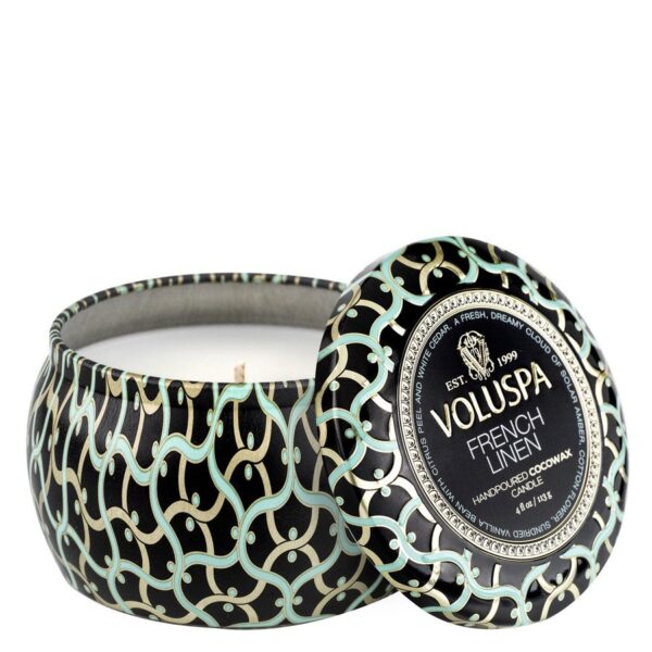 Voluspa Mini Tin Candle French Linen 113g