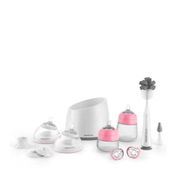 Nanobébé Complete Feeding Set Baby Pink 12pcs