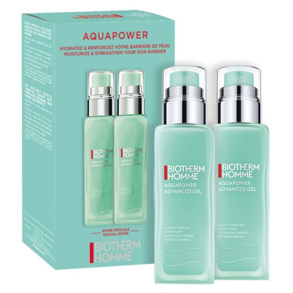 Biotherm Homme Aquapower Advanced Gel Duo Set 2x75ml