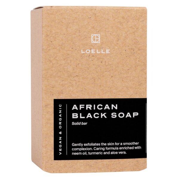 Loelle Organic Skincare African Black Soap Bar 150g