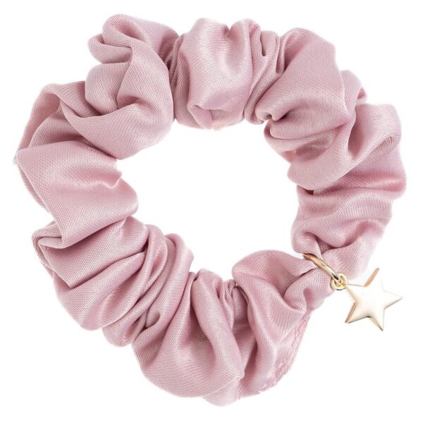 DARK Satin Scrunchie Light Rose