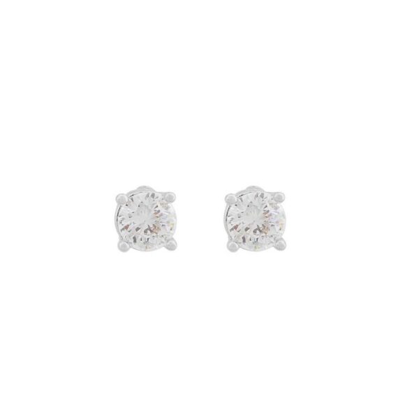 Snö Of Sweden Essence Stone Earring Silver/Clear 4mm