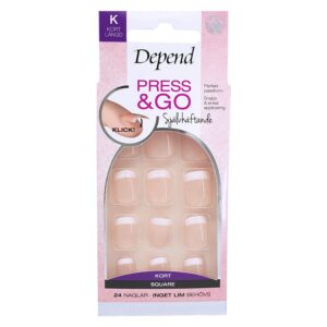 Depend Press & Go French Look Pink Short Sqaure 24pcs