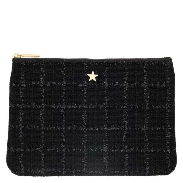 DARK Tweed Small Pouch Black