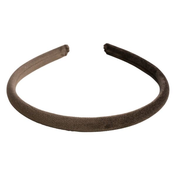 DARK Velvet Hair Band Thin Chocolate Brown