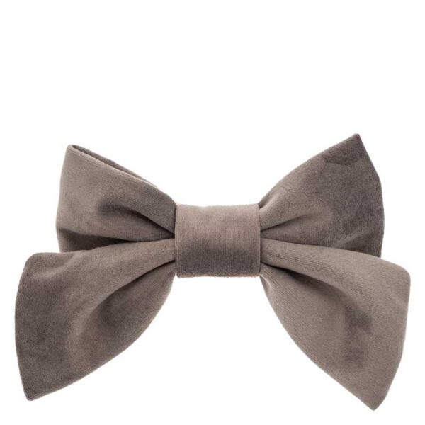 DARK Velvet Bow Hair Clip Dark Grey