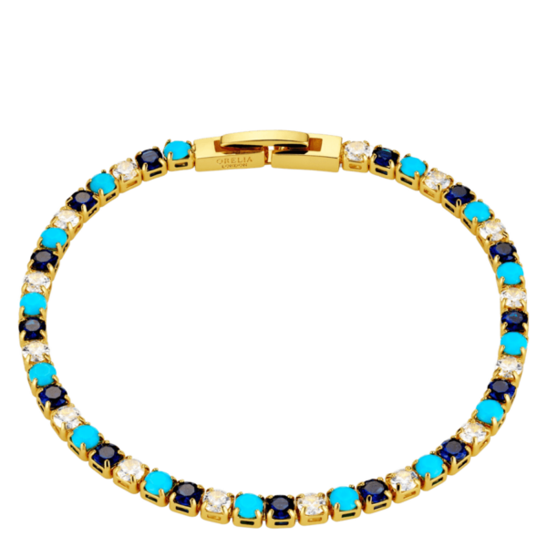 Orelia Jewellery Mixed Blue & Crystal Tennis Bracelet