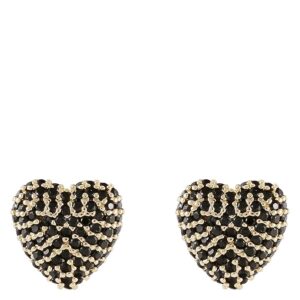 Snö Of Sweden Stina Heart Earring Gold/Black